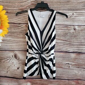 Bailey/44 Women's black/white stripped Sleeveless top Pre-owned